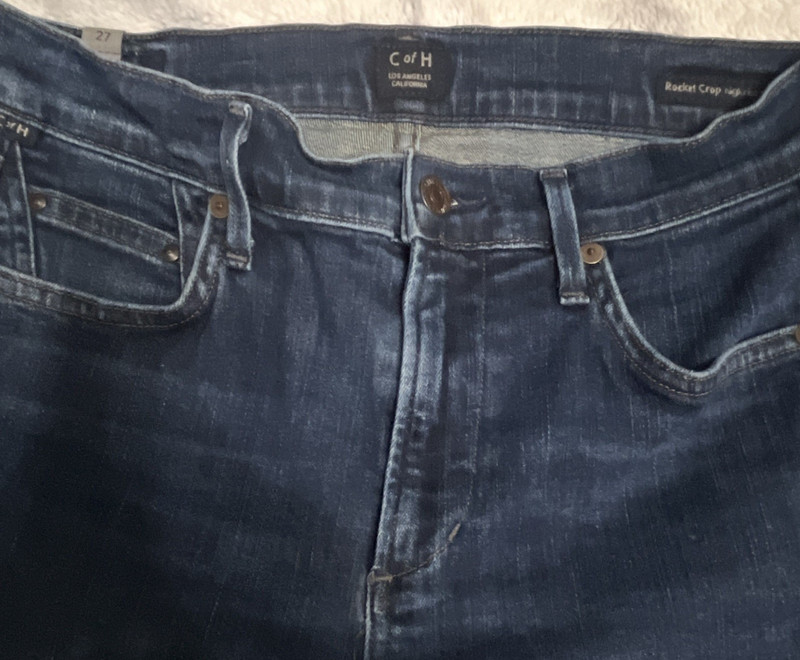 COH Women's Skinny Jeans Slim Fit High Rise Dark Wash Blue Denim 5-Pocket
