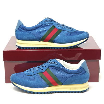 Gucci Ace Web Re Motion Blue Suede Sneaker 832461 UK 9,5 US 10 EUR 43,5 1625G