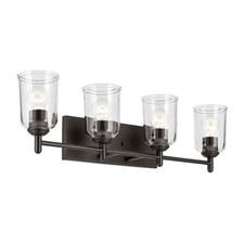 KICHLER Shailene 29.75" 4-Light Olde Bronze Traditional Bathroom Vanity Light