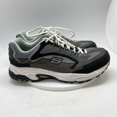 Skechers Sneakers Mens 12 Stamina Cutback 51286EW Gray Running Athletic Shoes