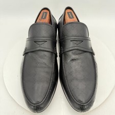 Gucci Diamante Men Size UK 10.5 US 11.5 Black Leather Penny Loafer Dress Shoes