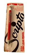 VINTAGE SCRIPTO ULTRA THIN LEAD MECHANICAL PENCIL RED NO. P209