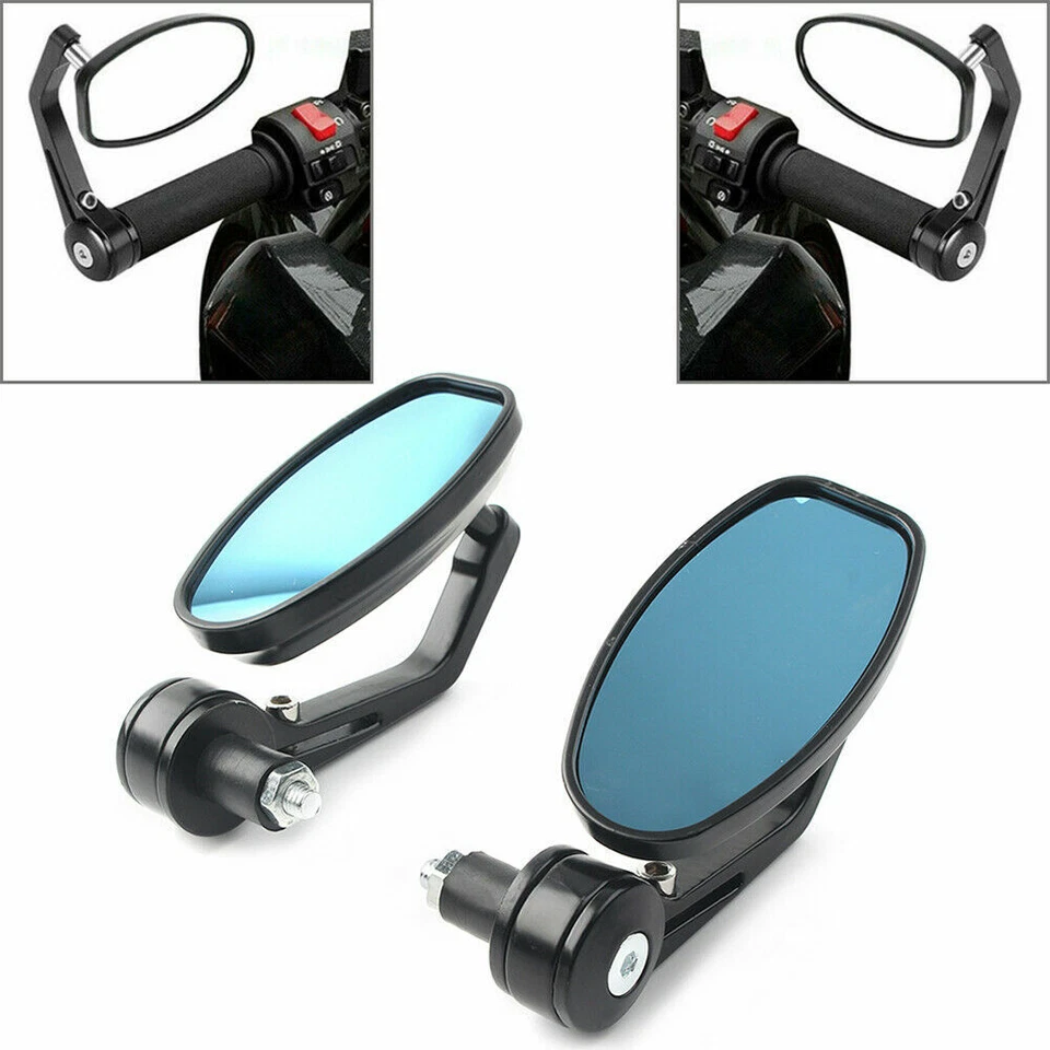 Espejos retrovisores laterales con extremo de barra de 7/8" para motocicleta Honda Yamaha Suzuki Kawasaki Foto 4 de 4