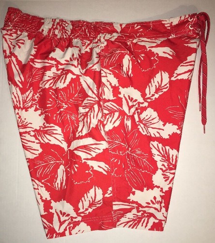 CHAPS Mens XL Orange Hawaiian Mesh Lined Swim Trunks Shorts Swimwear EUC - Picture 5 of 5