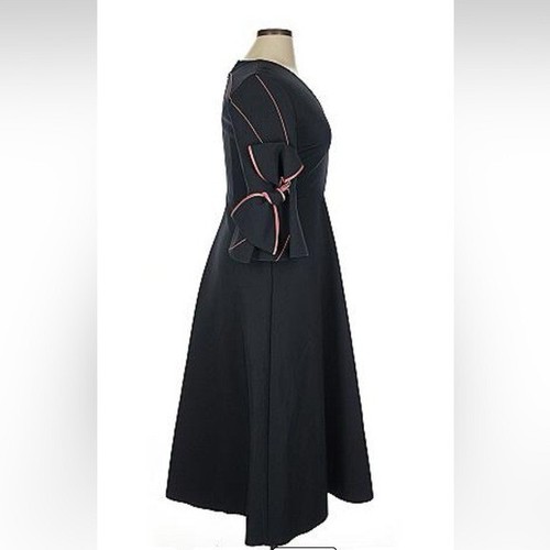 Roksanda Lavette Bow trim navy blue dress new sz 14UK - Picture 4 of 11