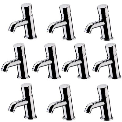 Einzelhähne 10 Stück Warm Kalt Sicht Wasserhahn nicht erschütternd Chrom ENKI BT4300X10