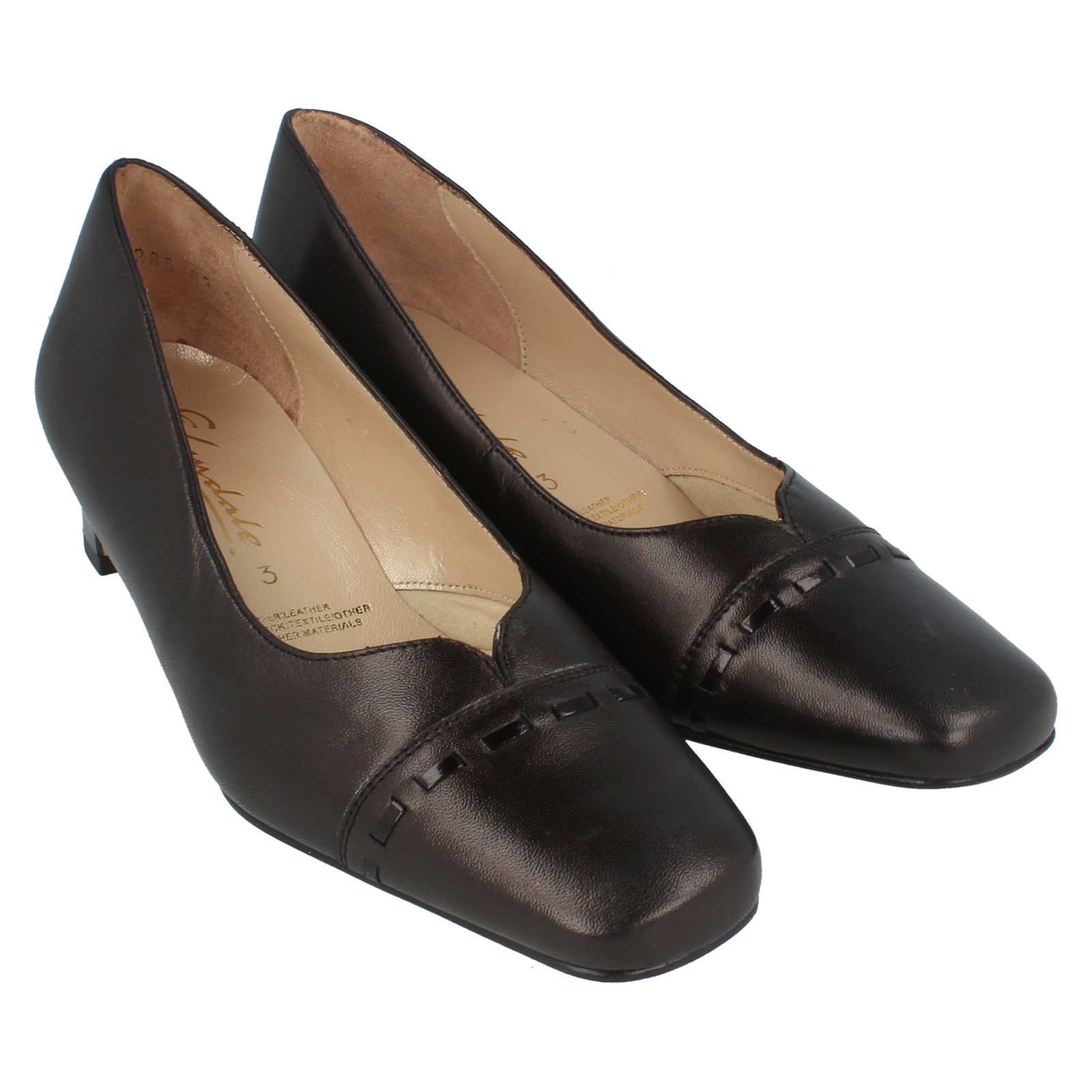 ladies Elmdale rosewood leather court shoes UK 3 E fit AMANDA eBay