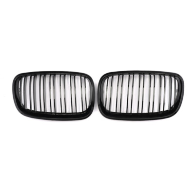 Front Bumper Kidney Grilles Grill For BMW X5 E70 X6 E71 Double Line Gloss Black