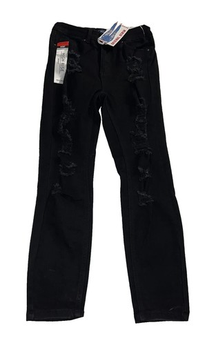 Wax Jean Los Angeles California Black Distressed Skinny Jeans Size