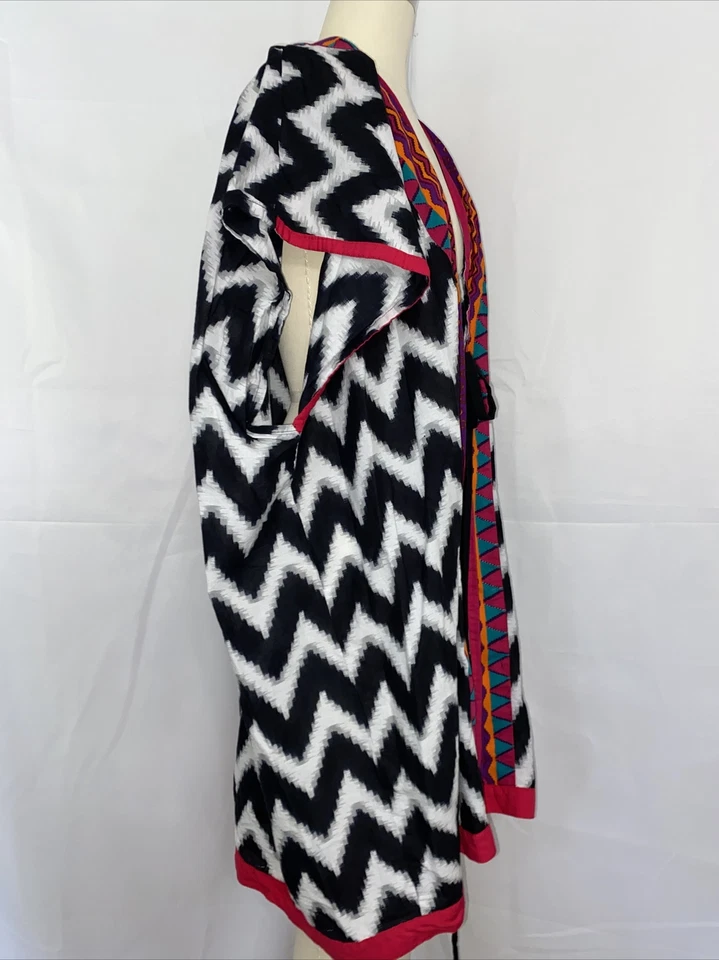 Traje de baño boho LA LEELA para mujer talla única cubre fluido geométrico retro mod años 60 Foto 4 de 4