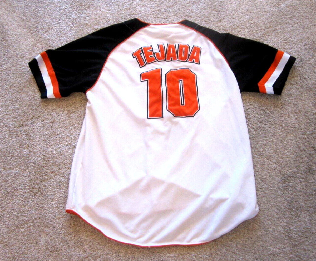 MLB Baltimore Orioles Miguel Tejada Authentic True Fan Embroidered