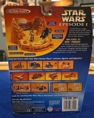 Star Wars Ep1 Action Fleet Mini Scenes #4 Sith Pursuit NEW Galoob