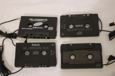 Lot of 4 Audio Cassette Tape Adapters to Auxiliary Cable 3.5mm Jack MP3 iPod CD