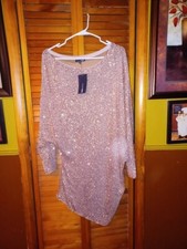 Fashion Nova Never Enough Sequin Mini Dress - Rose Gold