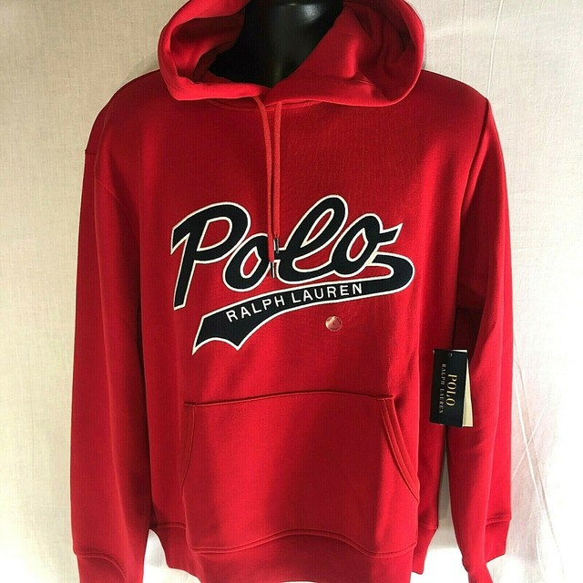 NWT Polo Ralph Lauren Hoodie Embroidered Sz Large Script Logo Hooded Sweatshirt | eBay