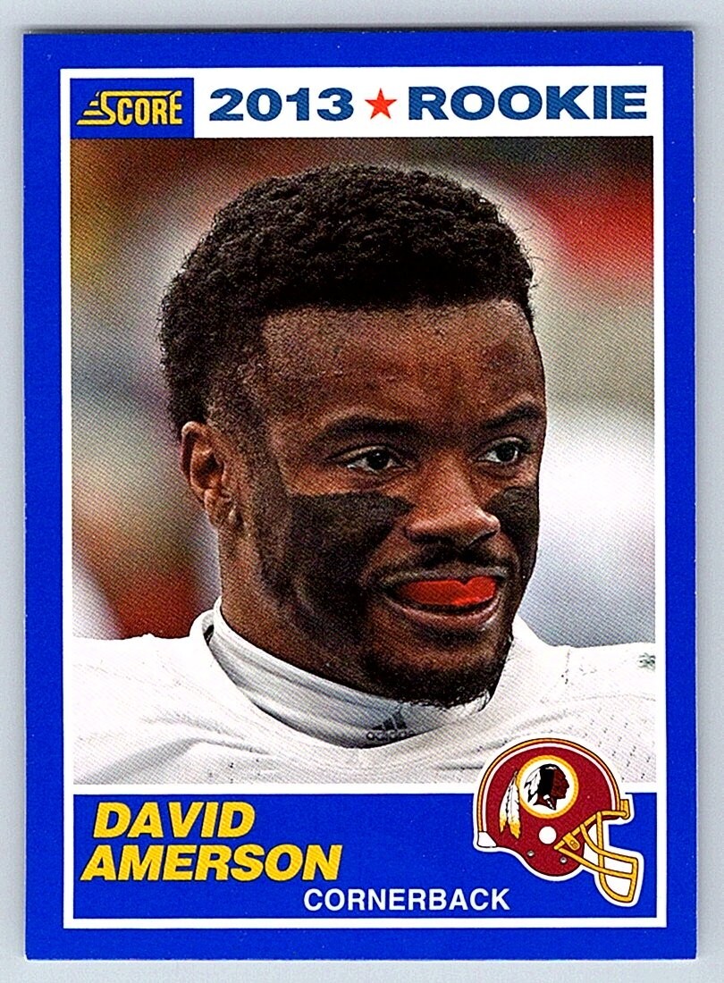 2013 Score Blue #348 David Amerson RC