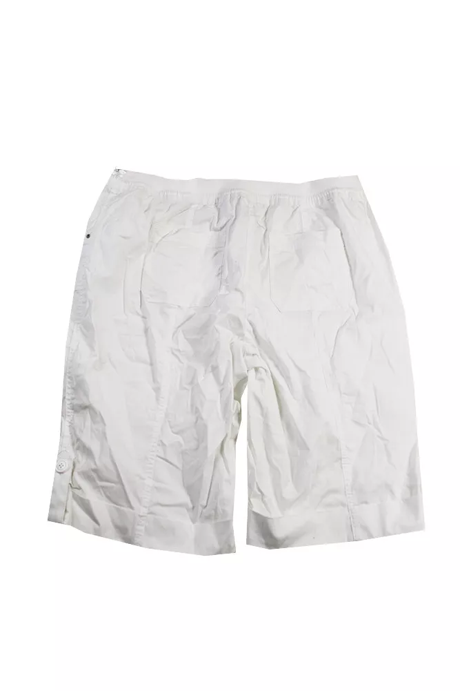 Jm Collection Bright White Convertible Skimmer Shorts 14