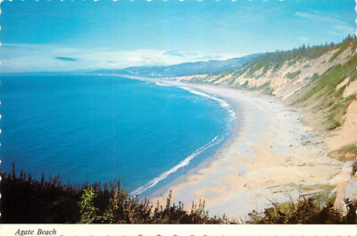 Postcard Aerial View of Agate Beach at Patrick's Point State Park California, CA