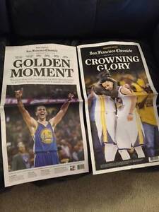 San Francisco Chronicle GSW Golden Moment /& Crowning Glory Newspapers!!!