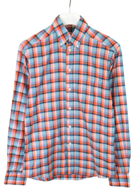 ETON Slim Formelle Shirt Herren (UK) 38 Knöpfe Kariert Brusttasche