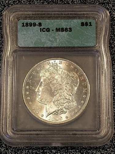 1899-S Semi-Key Morgan Silver Dollar, ICG MS63, Lustrous, Good Strike - Reduced!