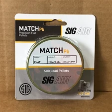 Sig Air 500 Count .177 Cal MATCH Lead Pellets AIR-AMMO-MATCH-PB-177-500