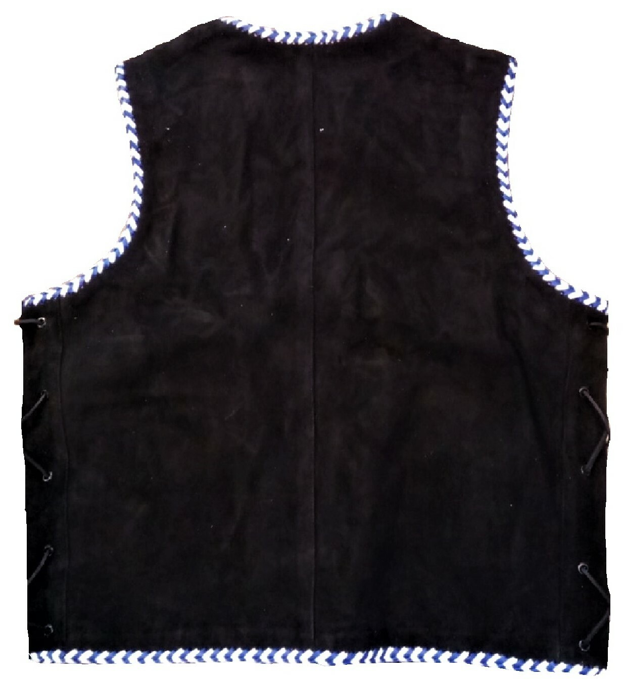 Motorcycle Suede Vest Leather Motorbike Riding Triple Braided Suede Biker Vest eBay