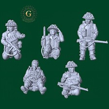 WW2 British Infantry Tank Riders - 5 Figures - 28mm Wargames and Collectors