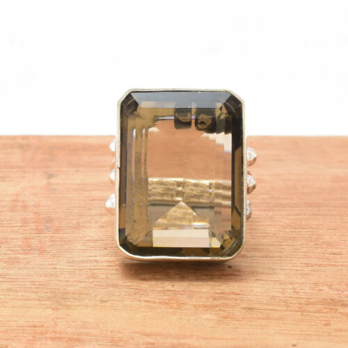Smoky Quartz 925 Sterling Silver Ring Father's Day Jewelry All Size EF-183 - Bild 1 von 8