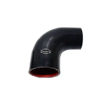 4-Ply Reinforced 2.75"-3" ID 90 Degree Elbow Reducer Silicone Hose Turbo BLACK