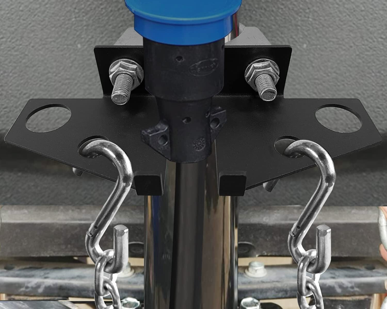 Trailer Chain Holder RV Jack Cover Tongue Jack Trailer Towing Organizer