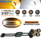 3157 3156 Switchback LED Turn Signal Lights DRL Bulbs 4157na 3457a White Amber