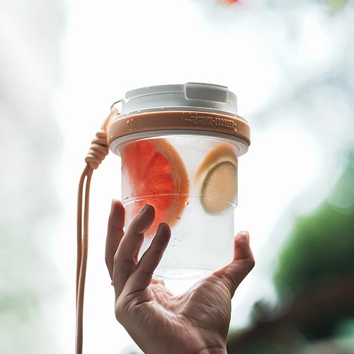 Water Bottle Iced Coffee Tea Infuser Leak-Proof Travel Mug Drinkware 530ml