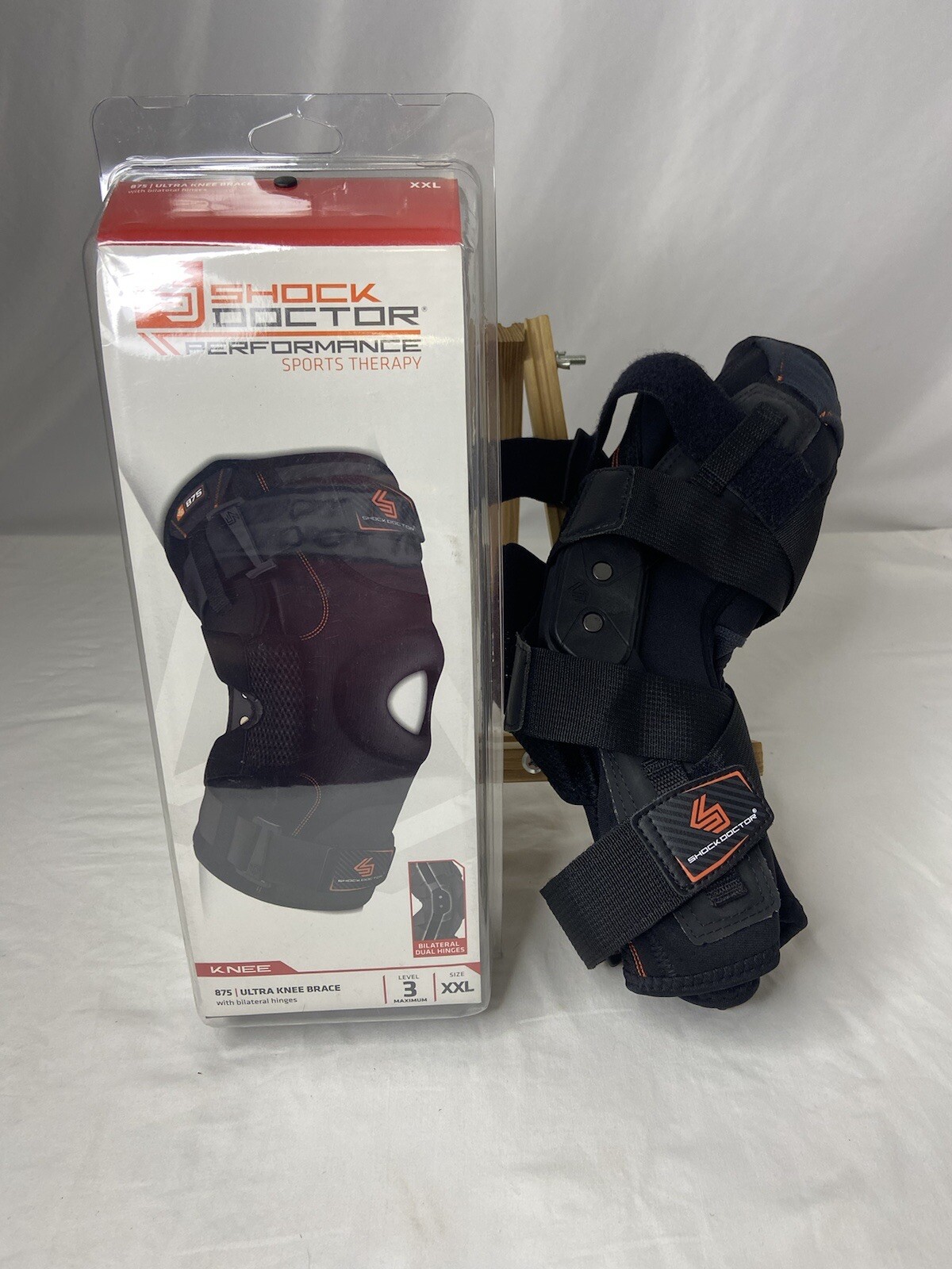 Shock Doctor 875 Ultra Knee Brace with Bilateral Hinges XXLarge Black