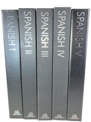 Pimsleur Approach Gold Edition Spanish 1-5  16 CDs 30 Lessons in Each Case New! - Imagen 1 de 7