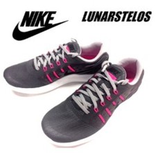 Nike Lunarglide Femmes Chaussures De Course Grey Pink UK 4,5 EU 38 US 7