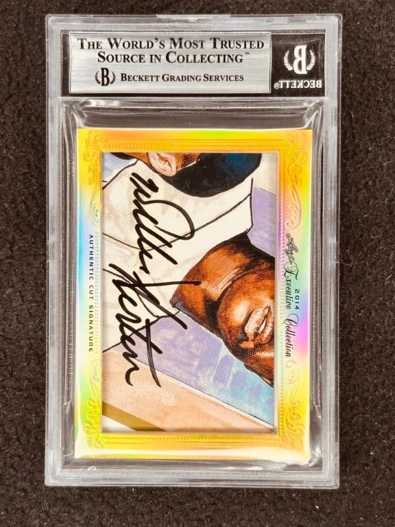 Tarjeta Al Kaline Willie Horton 2014 Hoja Obra Maestra Corte Firma 1/1 JSA Tigers Foto 2 de 2