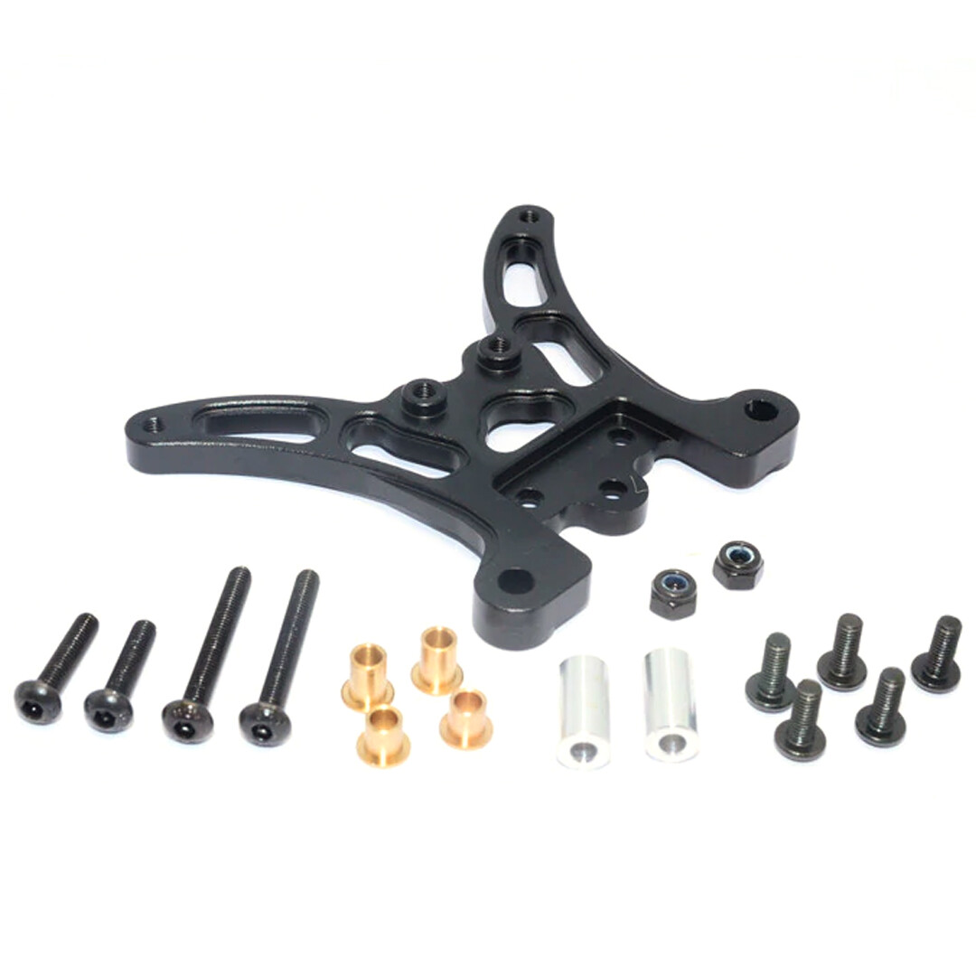 GPM Piastra Ammortizzatore Posteriore In Alluminio Per Tamiya TT02B – 1 Pezzo Nero - 4