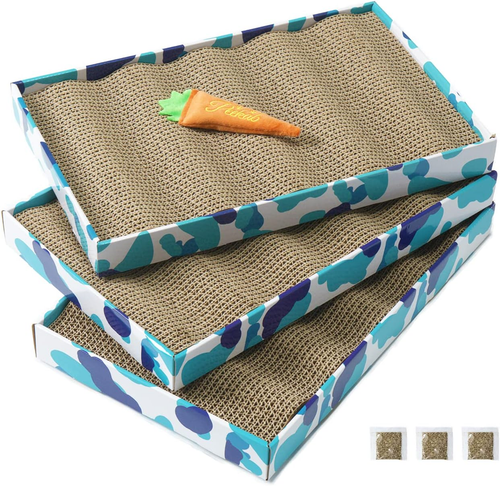 Cat Scratcher Cardboard Reversible Scratching Board Kitty Corrugated Scratching