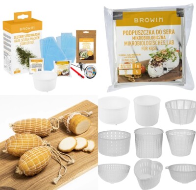 Käse selber machen   Set oder Einzelteile: Form, Lab, Calciumchlorid, Zubehör