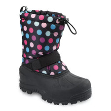 NWT Girls Snow Boots Northside Frosty Insulated Waterproof Size 4 Polka Dots
