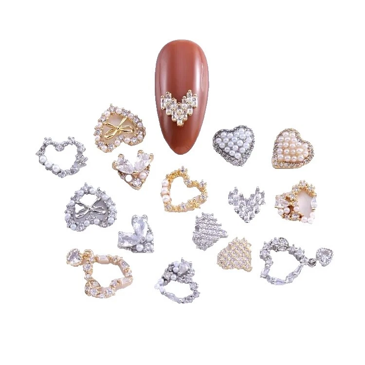 Herramientas para Arte de Uñas de corazón de Diamantes de Imitación