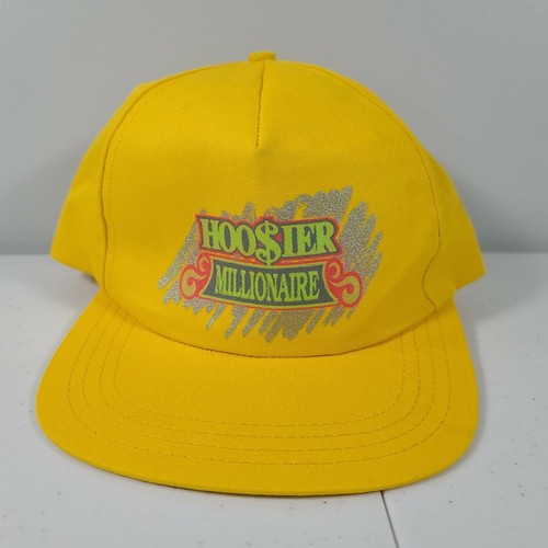 RARE Hoosier Millionaire Yellow Snapback Adjustable Hat Cap Indiana