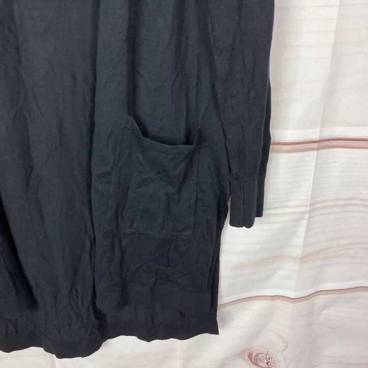 Classiques Entier Suéter Mujer S Negro Mezcla Seda Túnica Cárdigan Manga Larga Foto 4 de 4