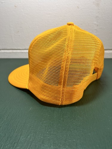 Vintage Crazy Eddie Eddies Snapback Trucker Baseball Promo Mesh Hat Cap Yellow - Picture 4 of 10
