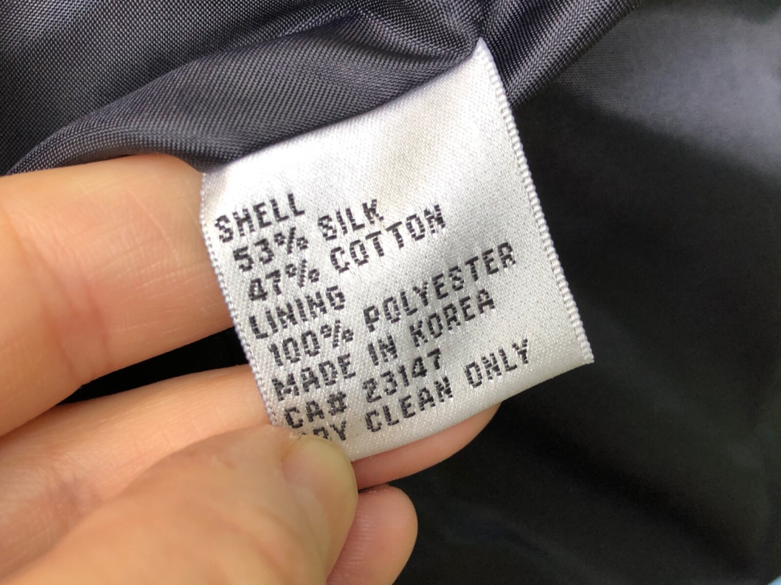 Talbots single breasted two button silk blend nav… - image 9