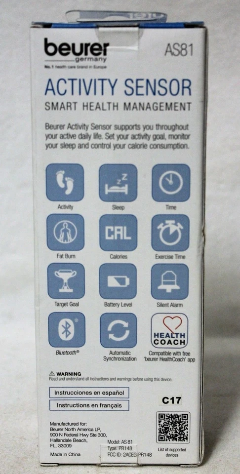 Sensor de actividad Bluetooth Beurer AS81 - negro Foto 2 de 4