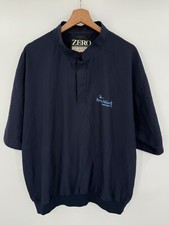 Zero Restriction Golf Short Sleeve Windbreaker Jacket Mens Large Navy Blue