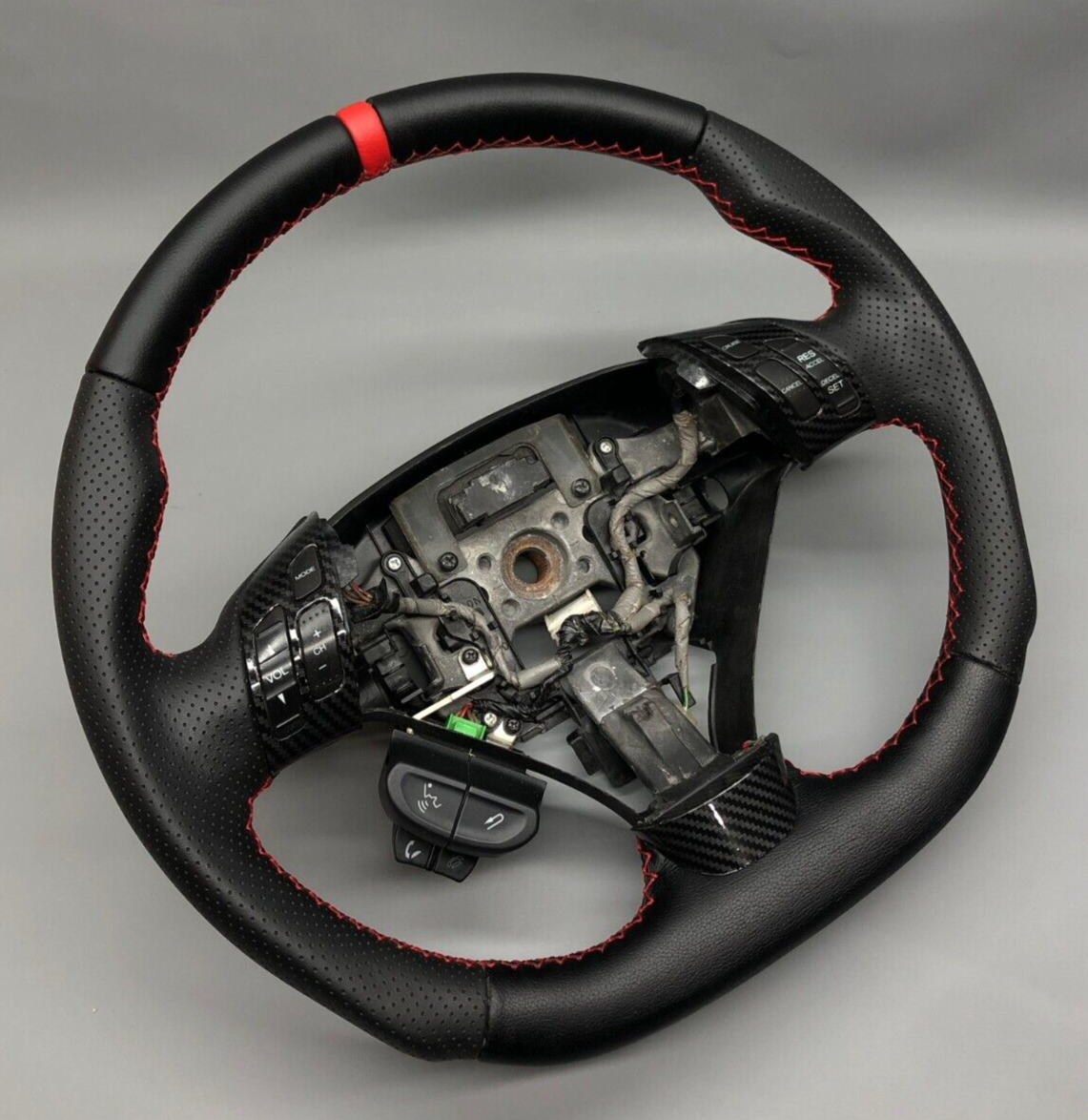 HONDA ACCORD CL9 CL7 ACURA TSX FLAT BOTTOM CUSTOM STEERING WHEEL