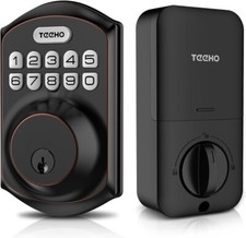 Keyless Entry Door Lock - TEEHO Electronic Keypad Deadbolt with Keypads - Keyed